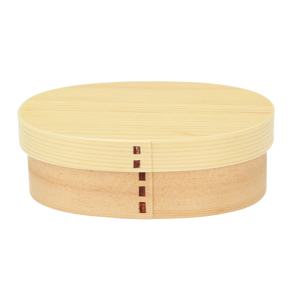 BACKYARD FAMILY「わっぱ 弁当箱 通販 小判型 1段 一段 500ml わっぱ弁当 まげわっぱ 曲げわっぱ 白木」|食器・キッチングッズ|ベージュ1