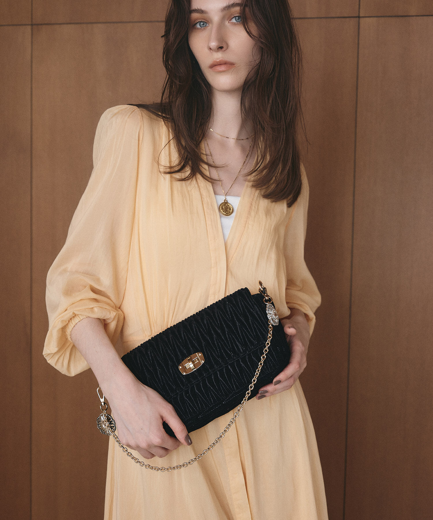 TOPKAPI TREASURE「【TREASURE TOPKAPI】ベルベット キルティング ビジュー ショルダー バッグ」|ショルダー・メッセンジャー|