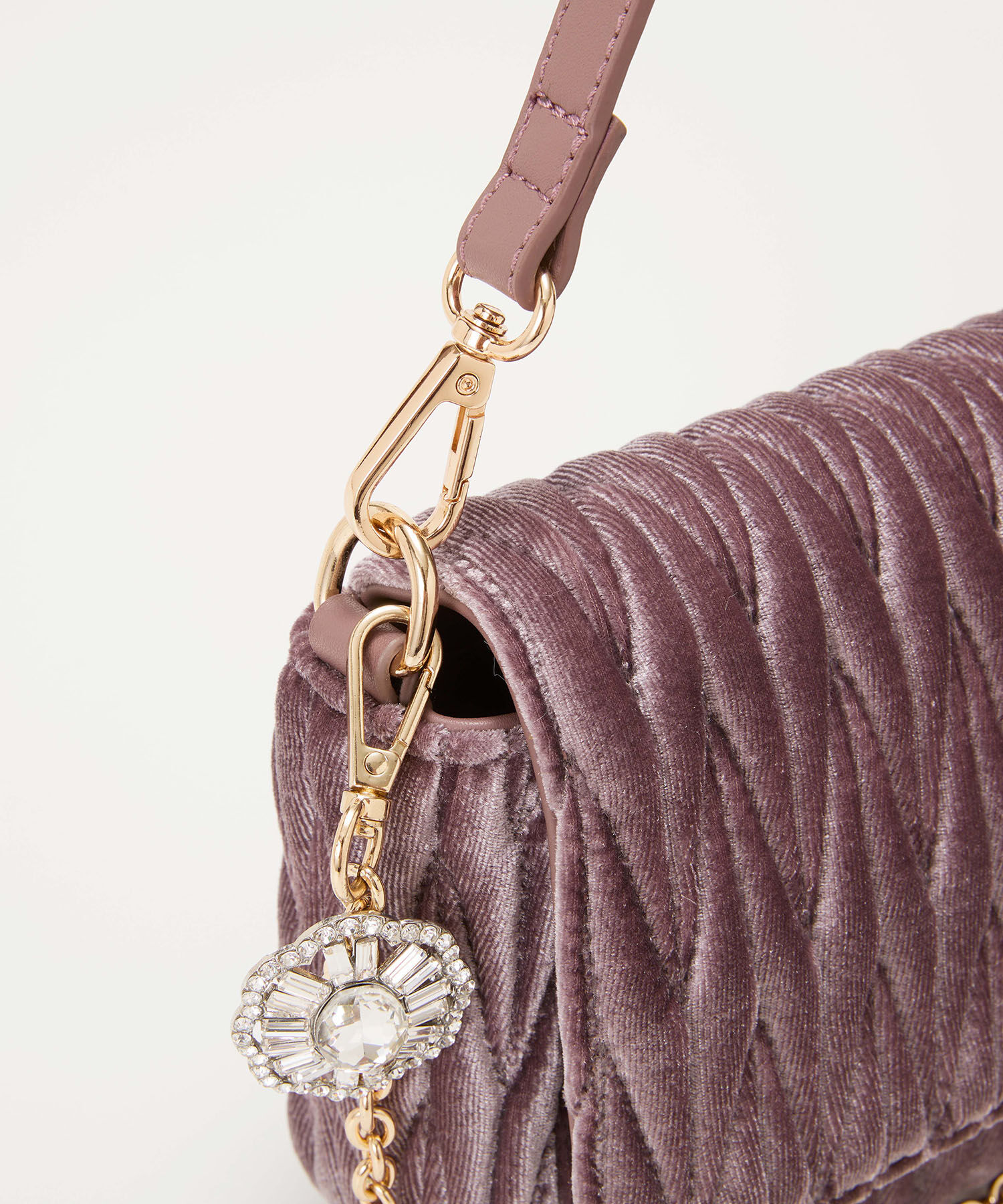 TOPKAPI TREASURE「【TREASURE TOPKAPI】ベルベット キルティング ビジュー ショルダー バッグ」|ショルダー・メッセンジャー|