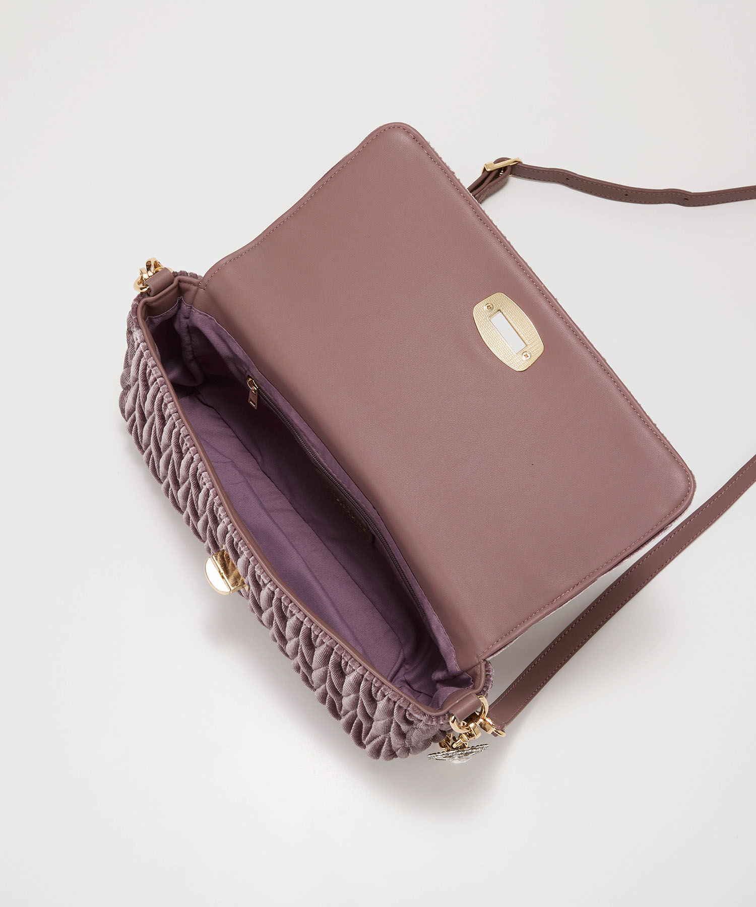 TOPKAPI TREASURE「【TREASURE TOPKAPI】ベルベット キルティング ビジュー ショルダー バッグ」|ショルダー・メッセンジャー|