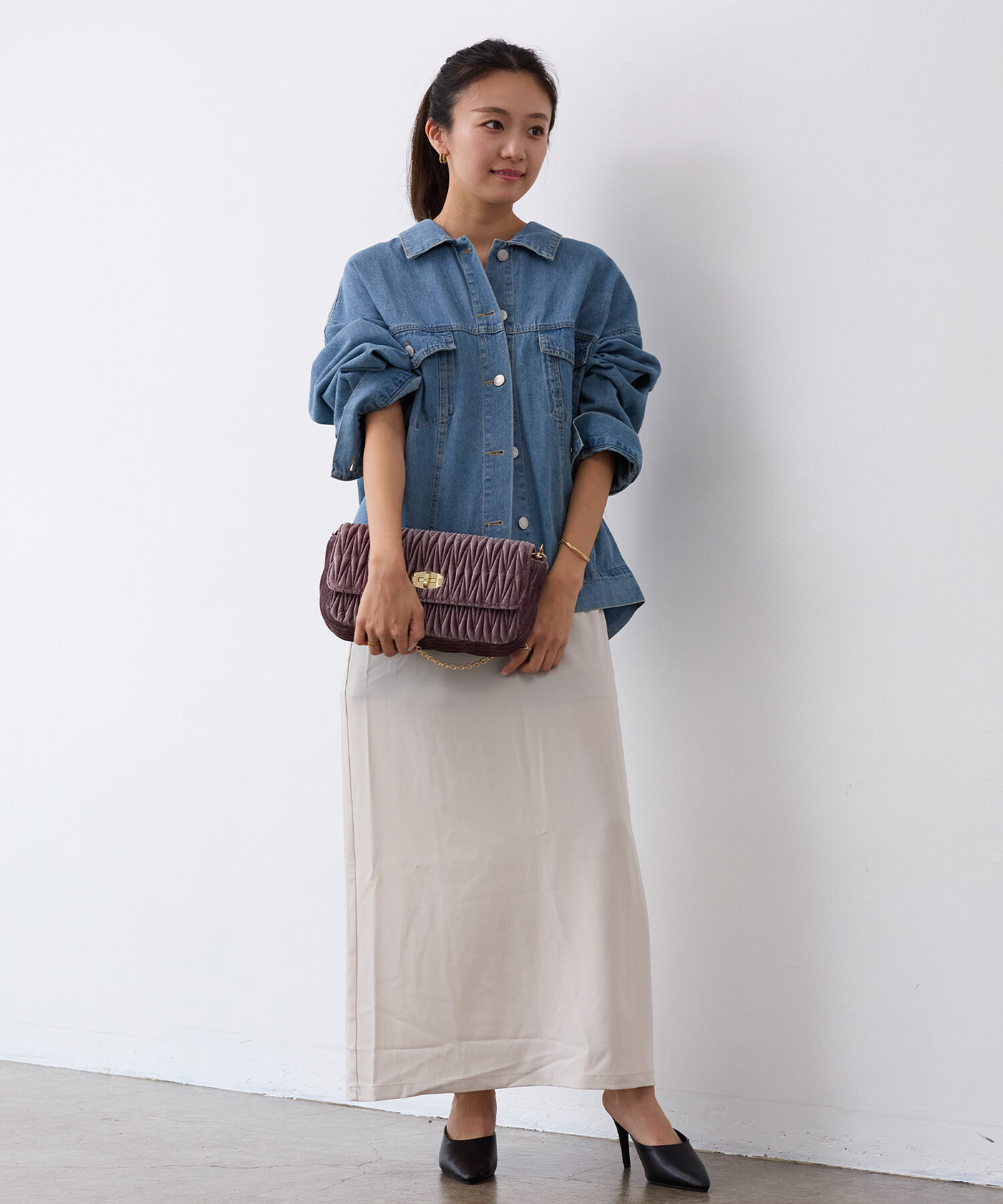 TOPKAPI TREASURE「【TREASURE TOPKAPI】ベルベット キルティング ビジュー ショルダー バッグ」|ショルダー・メッセンジャー|