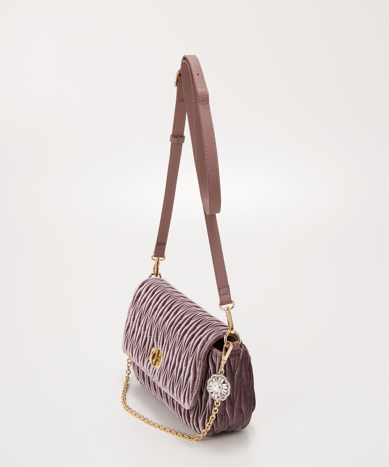 TOPKAPI TREASURE「【TREASURE TOPKAPI】ベルベット キルティング ビジュー ショルダー バッグ」|ショルダー・メッセンジャー|