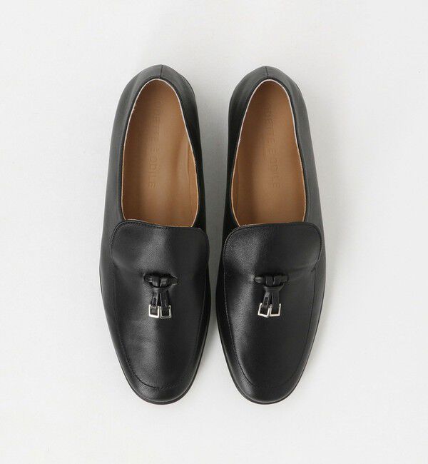 ODETTE E ODILE「メタルタッセルディープモカフラット20&uarr;」|ローファー|BLACK