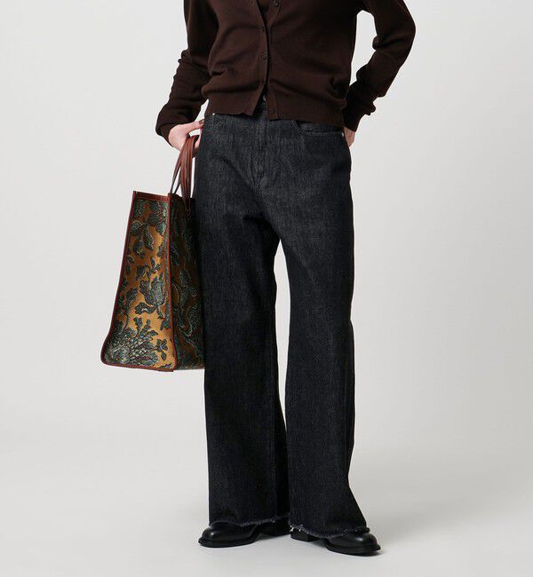 UNITED ARROWS「カットオフ デニムパンツ」|デニム|BLACK