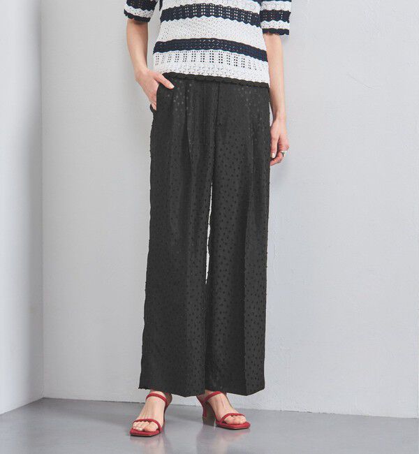 UNITED ARROWS「ドット サテン 2タック ワイドパンツ」|その他|