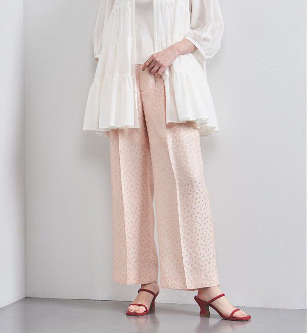 UNITED ARROWS「ドット サテン 2タック ワイドパンツ」|その他|