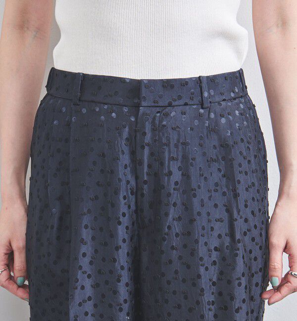 UNITED ARROWS「ドット サテン 2タック ワイドパンツ」|その他|