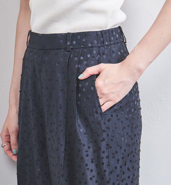 UNITED ARROWS「ドット サテン 2タック ワイドパンツ」|その他|