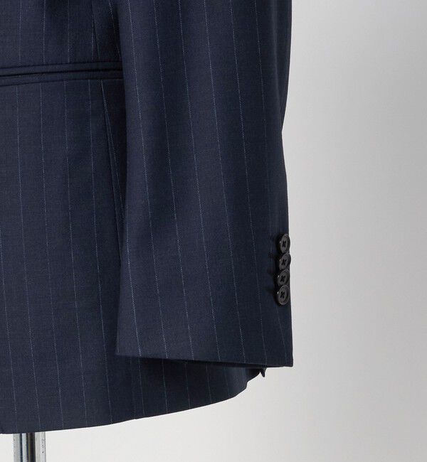 UNITED ARROWS「シャークスキン ストライプ シングル3B  スーツ S‐MODEL ヨコストレッチ・撥水・防しわ」|スーツ|