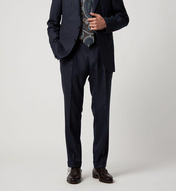 UNITED ARROWS「シャークスキン ストライプ シングル3B  スーツ S‐MODEL ヨコストレッチ・撥水・防しわ」|スーツ|