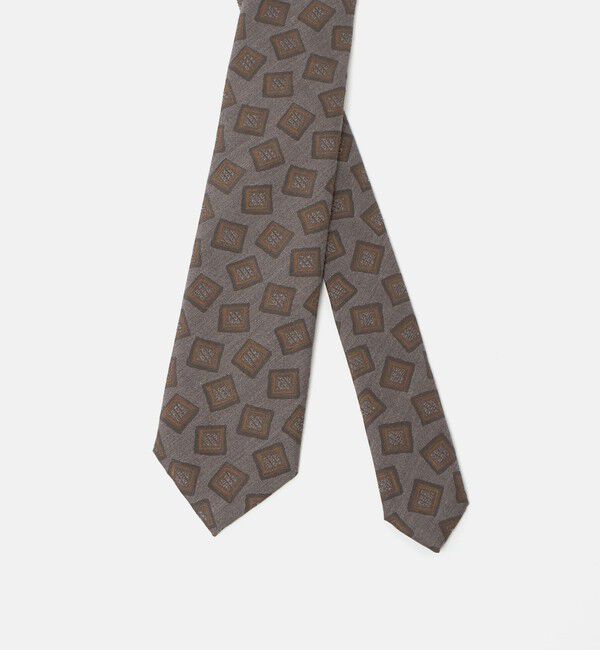 UNITED ARROWS「ブラウン スクエアジャガード ネクタイ」|ネクタイ・蝶ネクタイ|