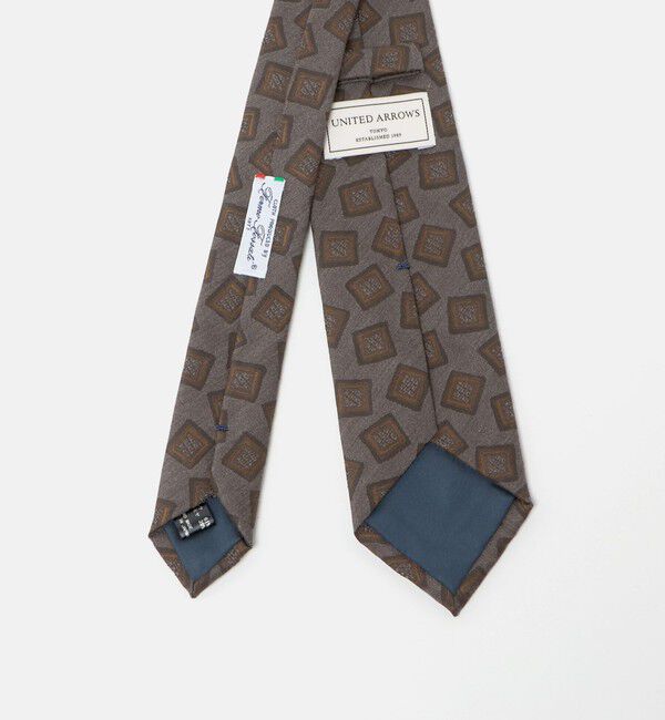 UNITED ARROWS「ブラウン スクエアジャガード ネクタイ」|ネクタイ・蝶ネクタイ|