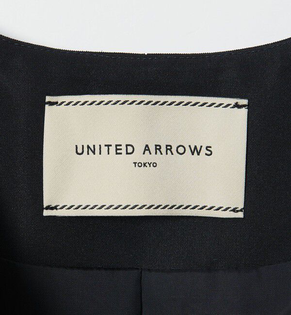 UNITED ARROWS「SPONGY フレアスリーブ コート」|ノーカラーコート|