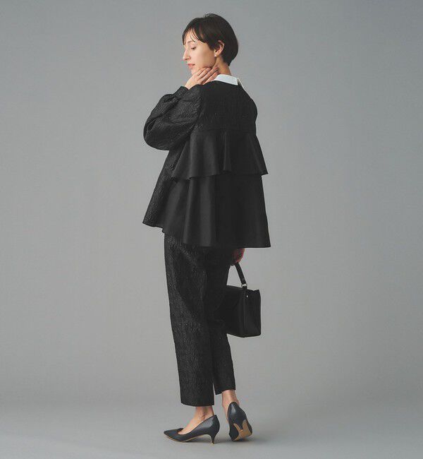 UNITED ARROWS「GISHA 2トーン ジャガード ブラウス」|シャツ・ブラウス|