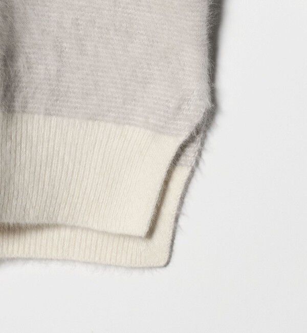 UNITED ARROWS「フォックスカシミヤ バイカラー Vネックニット」|ニット・セーター|