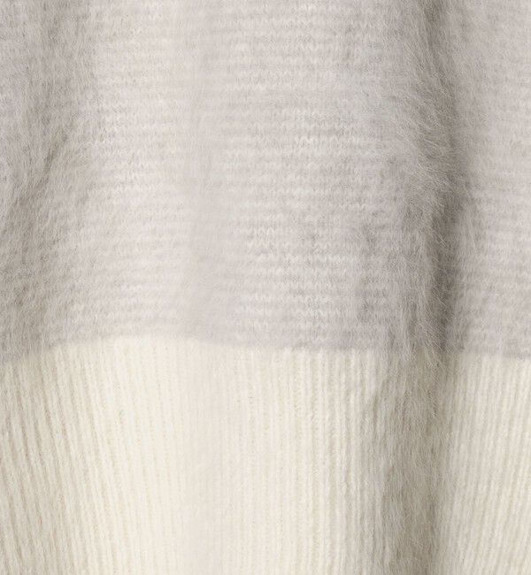 UNITED ARROWS「フォックスカシミヤ バイカラー Vネックニット」|ニット・セーター|