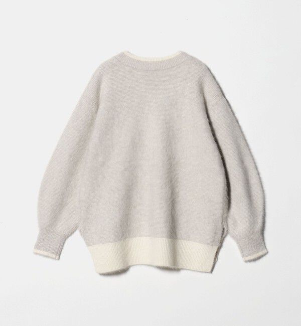 UNITED ARROWS「フォックスカシミヤ バイカラー Vネックニット」|ニット・セーター|