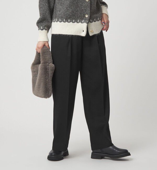 UNITED ARROWS green label relaxing「フィブリル ワイド パンツ」|スラックス|