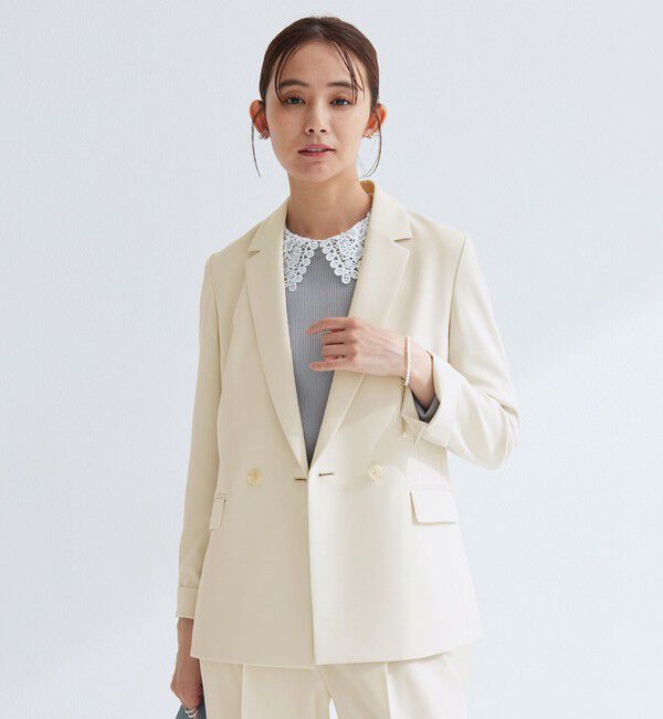 UNITED ARROWS green label relaxing「［size SHORTあり］パウドレ ダブル ジャケット ウォッシャブル ストレッチ」|テーラードジャケット|