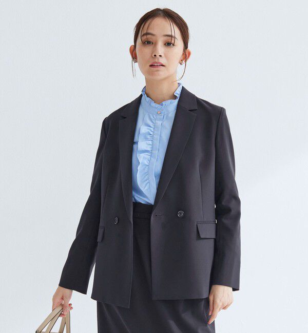 UNITED ARROWS green label relaxing「［size SHORTあり］パウドレ ダブル ジャケット ウォッシャブル ストレッチ」|テーラードジャケット|