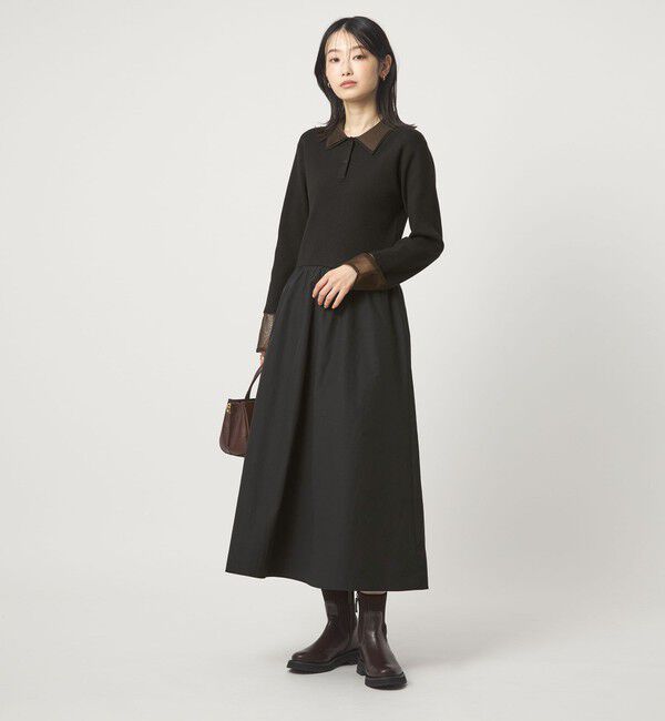 UNITED ARROWS green label relaxing「ポロニット ドッキング ワンピース」|ワンピース|