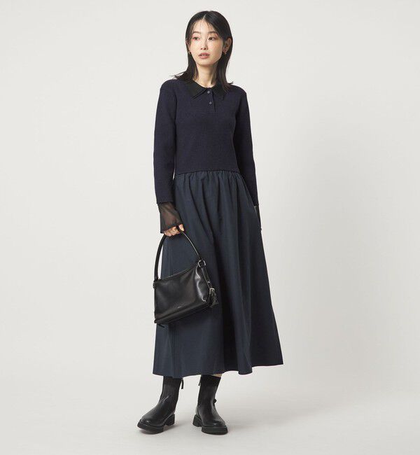 UNITED ARROWS green label relaxing「ポロニット ドッキング ワンピース」|ワンピース|