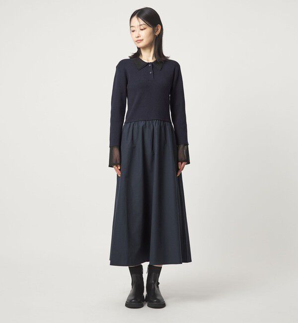 UNITED ARROWS green label relaxing「ポロニット ドッキング ワンピース」|ワンピース|