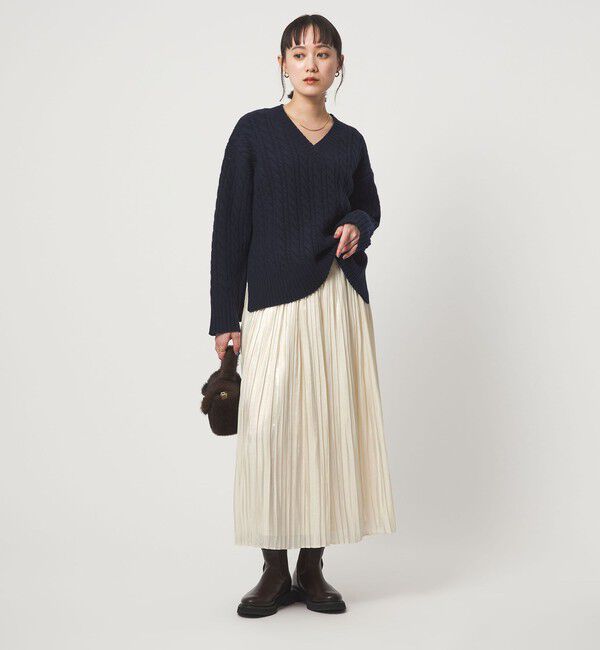 UNITED ARROWS green label relaxing「シャイニー プリーツ スカート」|スカート|