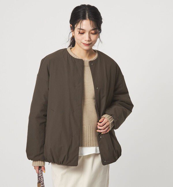 UNITED ARROWS green label relaxing「［size SHORTあり］パフィー ノーカラー ブルゾン 2 撥水 ウォッシャブル」|ブルゾン・スタジャン|