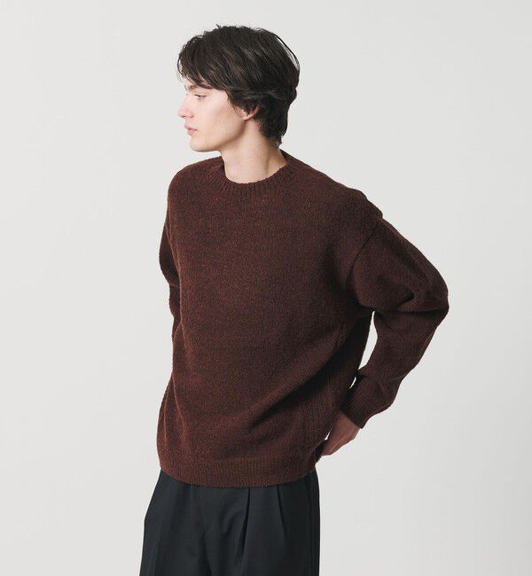 MONKEY TIME「ウール ナイロン ループヤーン クルーネック」|ニット・セーター|