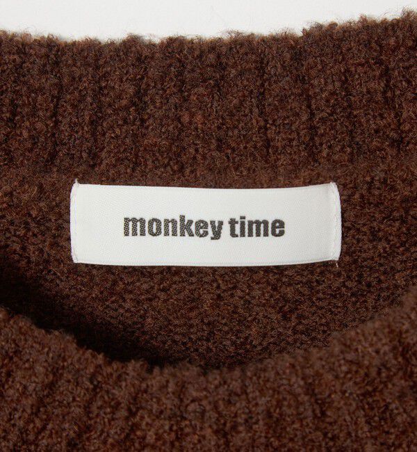 MONKEY TIME「ウール ナイロン ループヤーン クルーネック」|ニット・セーター|