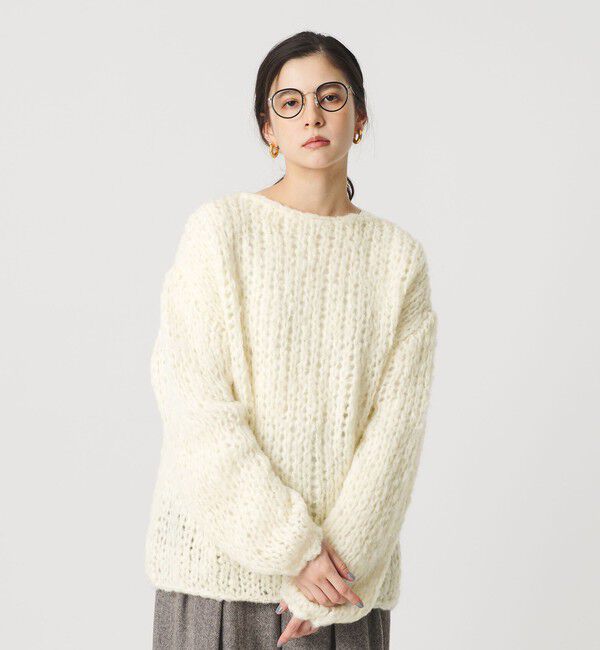 BEAUTY＆YOUTH ウールモヘヤナイロンルーズニットプルオーバー ウールモヘヤナイロン ルーズニットプルオーバー（BEAUTY&YOUTH UNITED