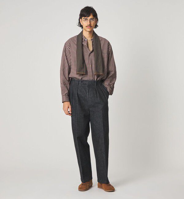 STEVEN ALAN「＜Steven Alan＞ オーガニックコットン ドビー チェック レギュラーカラー シャツ LOOSE」|シャツ・ブラウス|