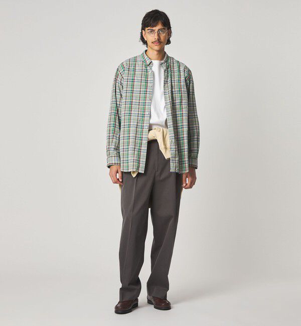 STEVEN ALAN「＜Steven Alan＞ マドラスチェック シングルニードル シャツ LOOSE」|シャツ・ブラウス|