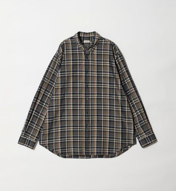 STEVEN ALAN「＜Steven Alan＞ マドラスチェック シングルニードル シャツ LOOSE」|シャツ・ブラウス|NAVY