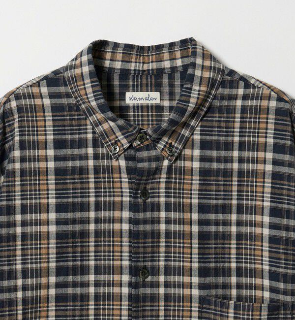 STEVEN ALAN「＜Steven Alan＞ マドラスチェック シングルニードル シャツ LOOSE」|シャツ・ブラウス|