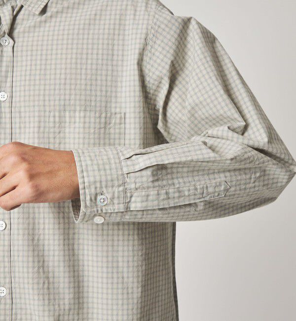 STEVEN ALAN「＜Steven Alan＞ オーガニックコットン マイクロチェック リバースシーム シャツ LOOSE」|シャツ・ブラウス|