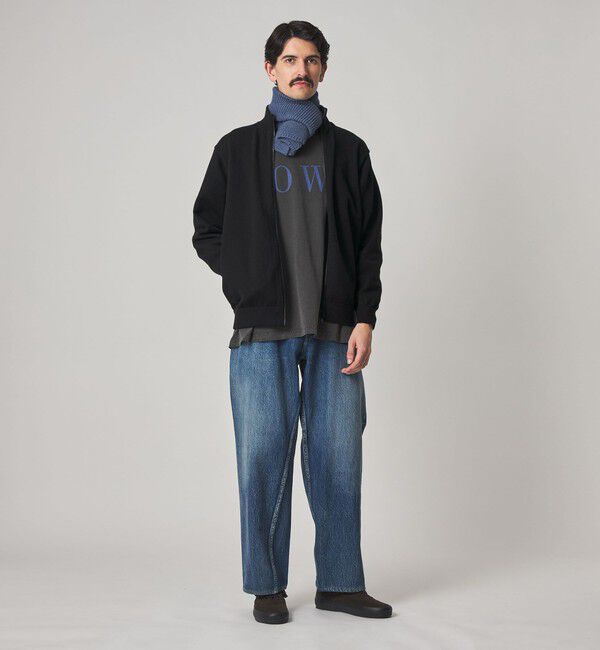 STEVEN ALAN「＜Steven Alan＞ ブラッシュド CTN/PE ドライバーズ ニット ブルゾン」|カーディガン|