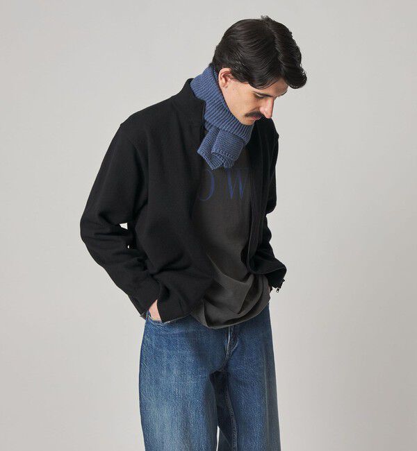 STEVEN ALAN「＜Steven Alan＞ ブラッシュド CTN/PE ドライバーズ ニット ブルゾン」|カーディガン|