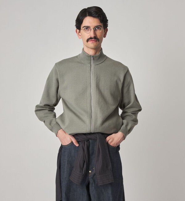 STEVEN ALAN「＜Steven Alan＞ ブラッシュド CTN/PE ドライバーズ ニット ブルゾン」|カーディガン|