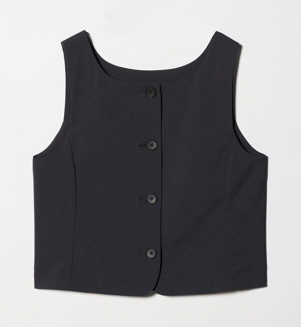 BEAUTY&YOUTH UNITED ARROWS「スクエアネック 2WAYベスト 吸水速乾 防シワ UV」|ベスト・ジレ|DK.GRAY