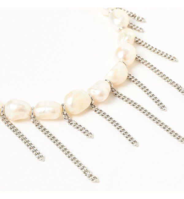 Ray BEAMS 「フリンジチェーン 淡水パール ネックレス」|ネックレス|