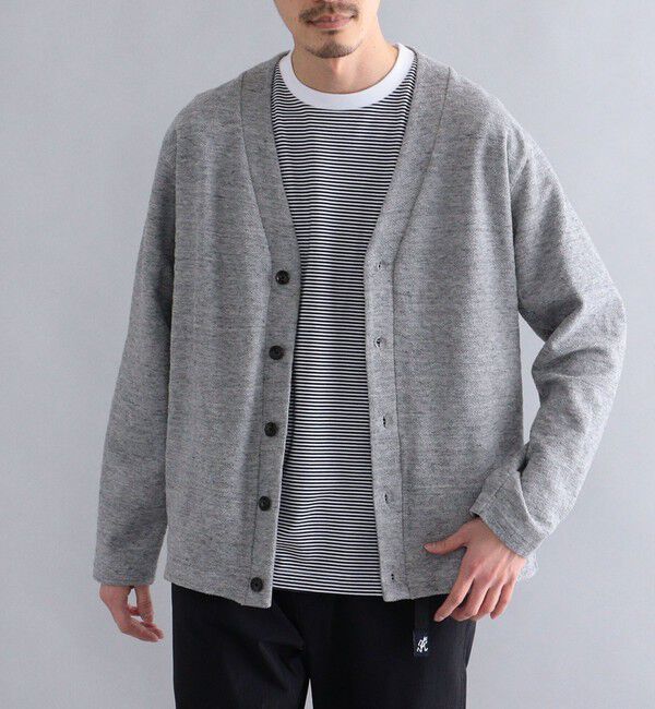 SHIPS「SHIPS: ラッチパイル Vネック カーディガン」|カーディガン|チャコールグレー