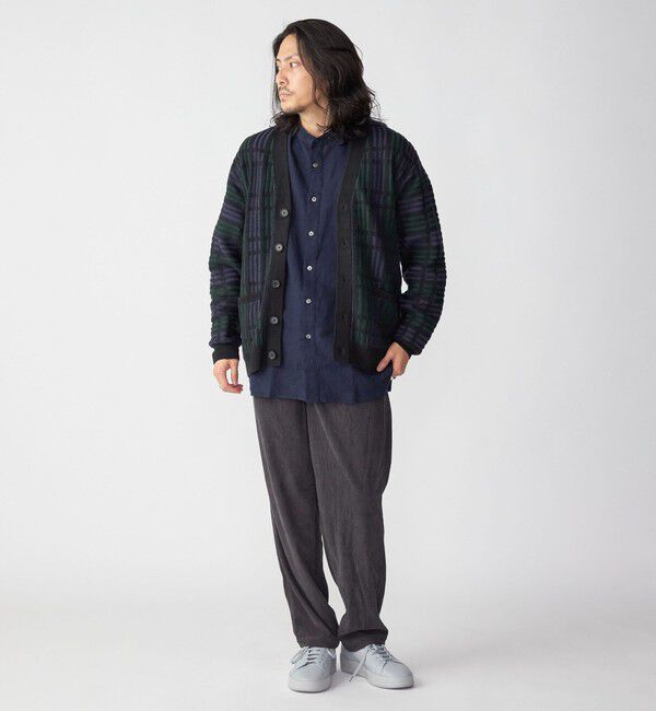 SHIPS「*SHIPS:〈手洗い可能〉ジャカード チェック ニット カーディガン」|カーディガン|