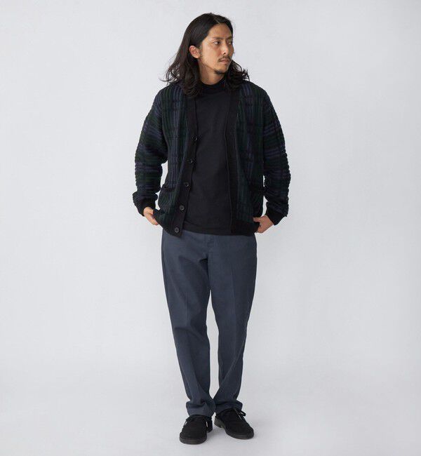 SHIPS「*SHIPS:〈手洗い可能〉ジャカード チェック ニット カーディガン」|カーディガン|