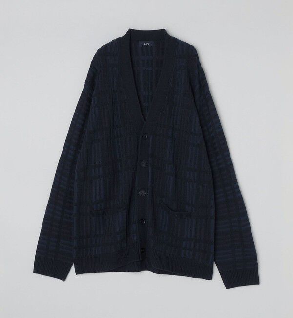 SHIPS「*SHIPS:〈手洗い可能〉ジャカード チェック ニット カーディガン」|カーディガン|