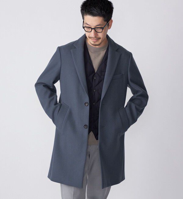 SHIPS「SHIPS: スーパー160'S メリノウール メルトン チェスターコート」|チェスターコート|