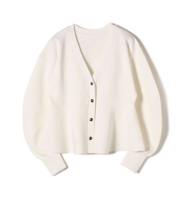 SHIPS for women「* 〈手洗い可能〉ラメ ペプラム バナナ スリーブ カーディガン 24SS ◇」|カーディガン|