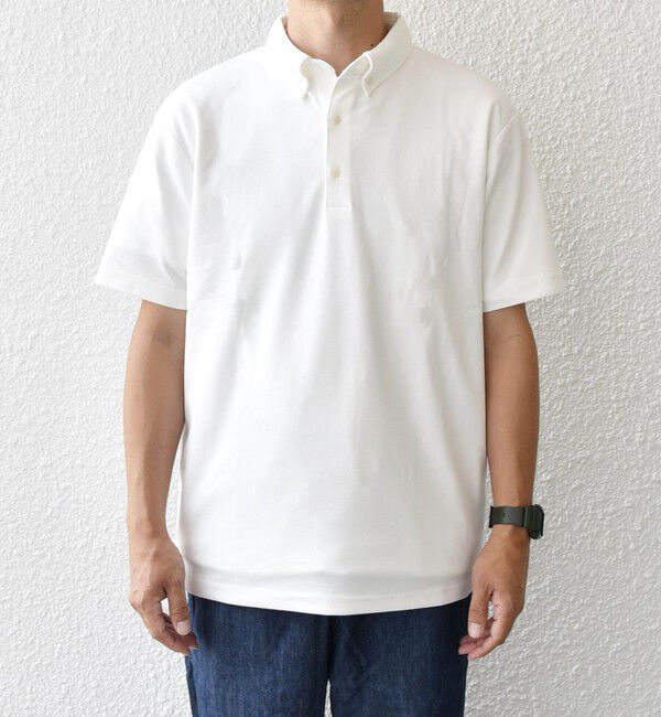 SHIPS any「SHIPS any:〈接触冷感/遮熱/UVカット機能等〉サマーファンクション 鹿の子 ボタンダウンポロシャツ◇」|ポロシャツ|