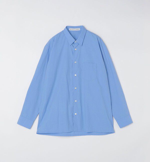 SHIPS「BATEAUX DE SHIPS: レギュラーカラー コットン シャツ 〈単色/ドット〉」|シャツ・ブラウス|ライトブルー